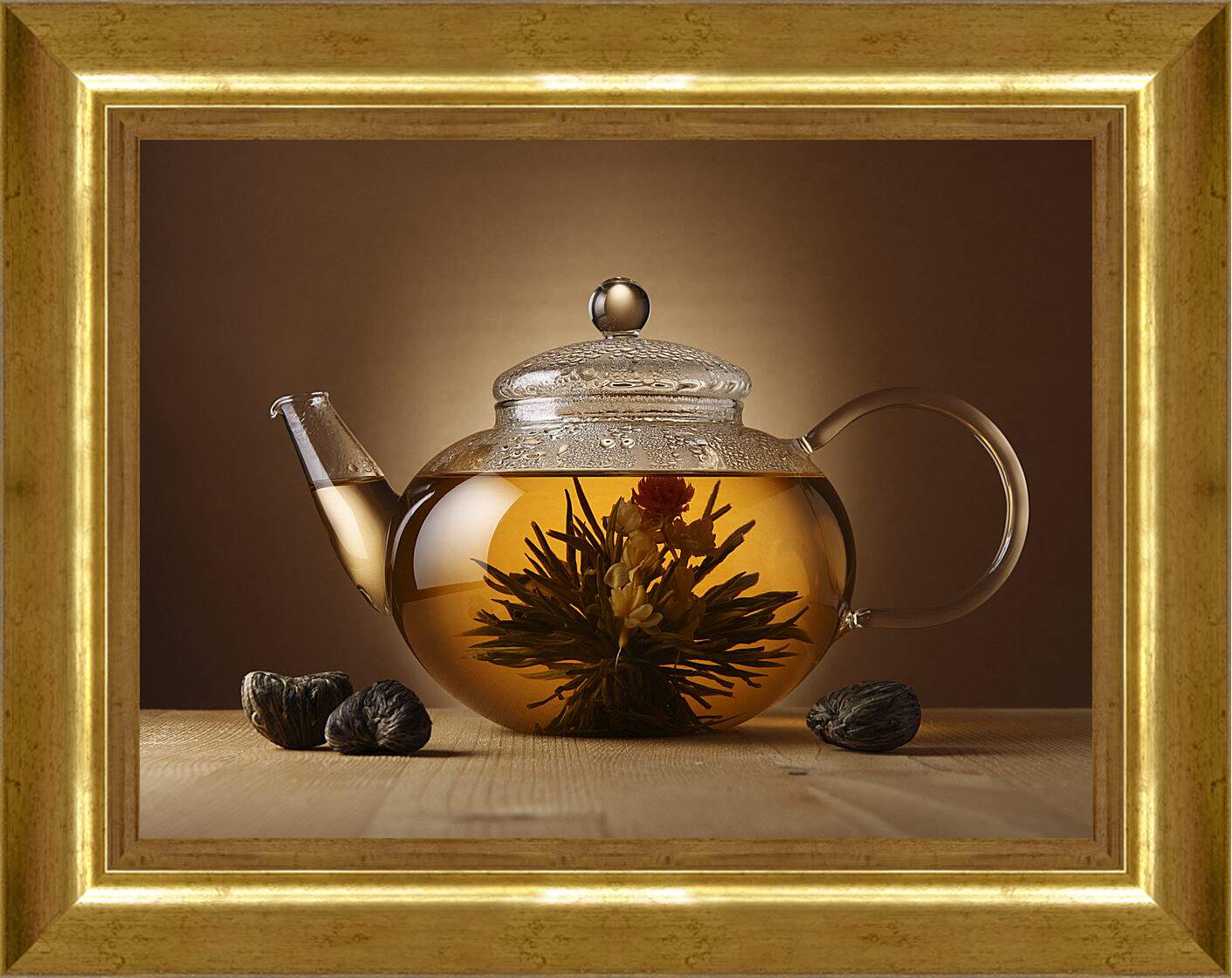 Картина в раме - Чайный цветок