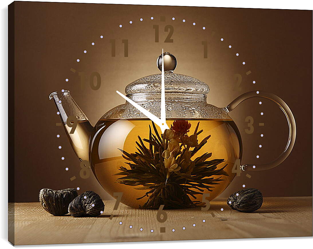 Часы картина - Чайный цветок