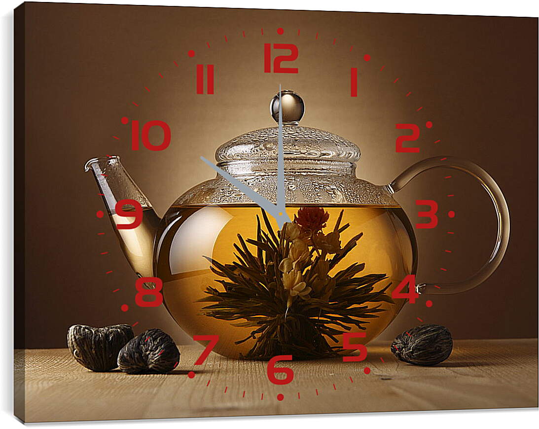 Часы картина - Чайный цветок
