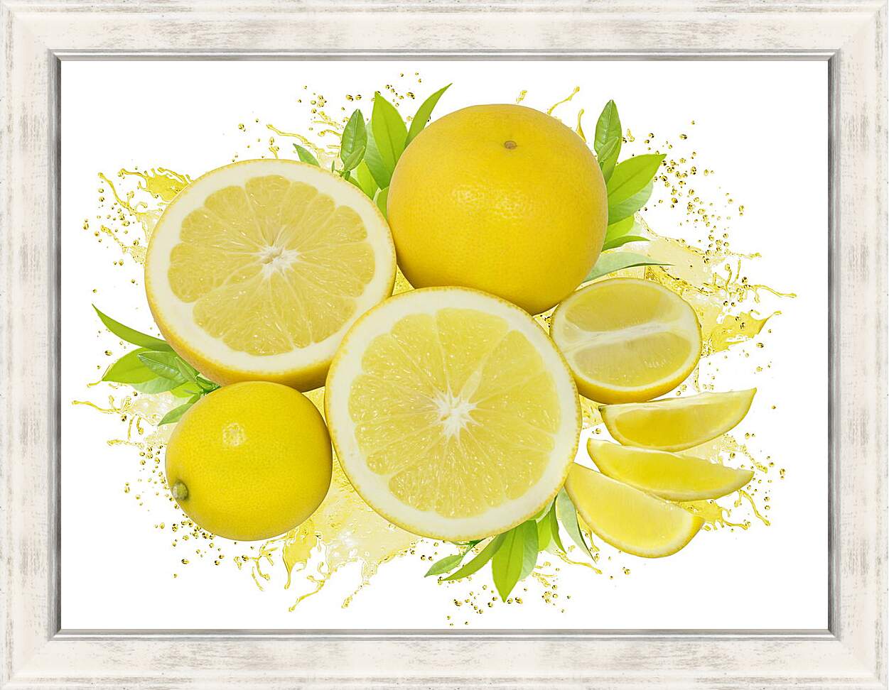 Картина в раме - Лимоны