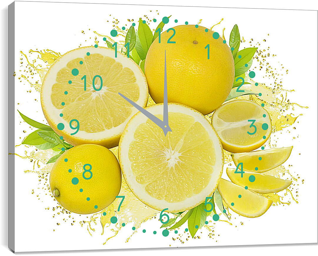 Часы картина - Лимоны