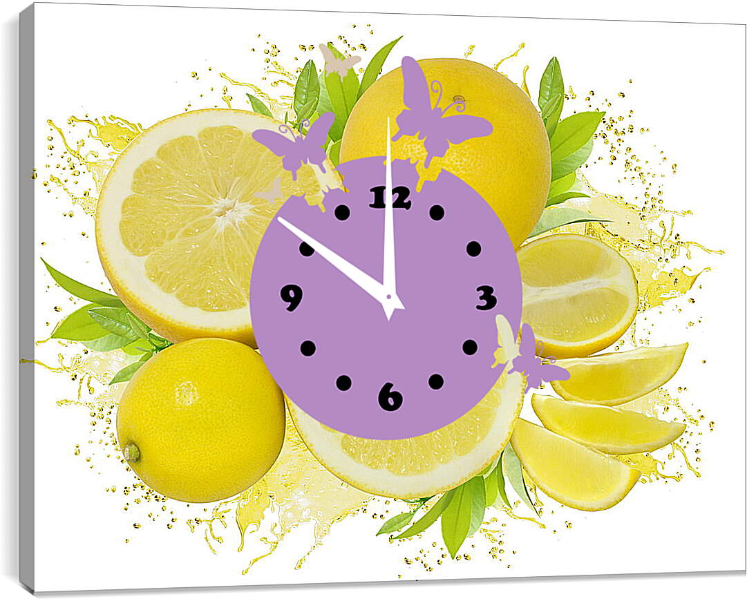 Часы картина - Лимоны