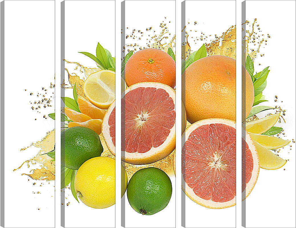 Модульная картина - Разнообразие фруктов