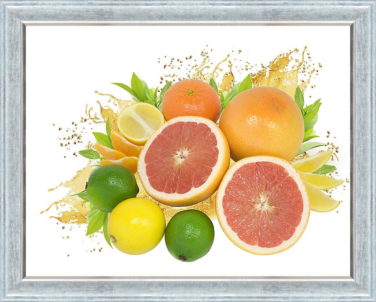 Картина в раме - Разнообразие фруктов