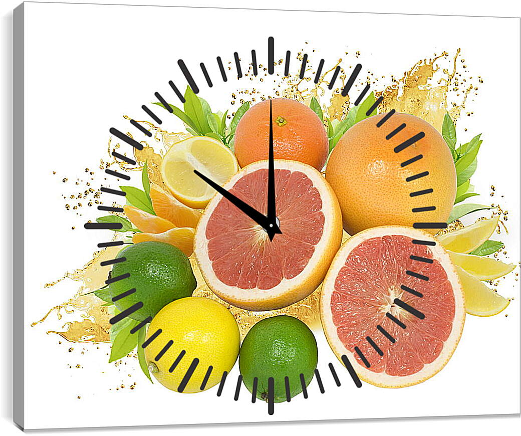 Часы картина - Разнообразие фруктов