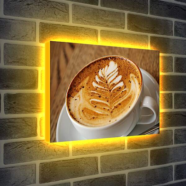 Лайтбокс световая панель - Рисунок в кофейной чашке