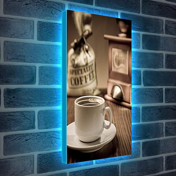 Лайтбокс световая панель - Чашка черного кофе