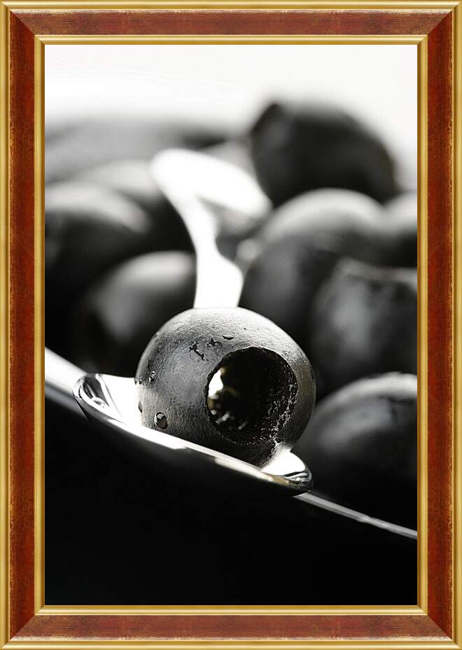 Картина в раме - Черные оливки