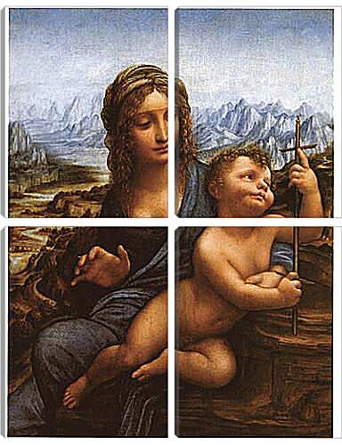 Модульная картина - Мадонна и ребенок. Леонардо да Винчи