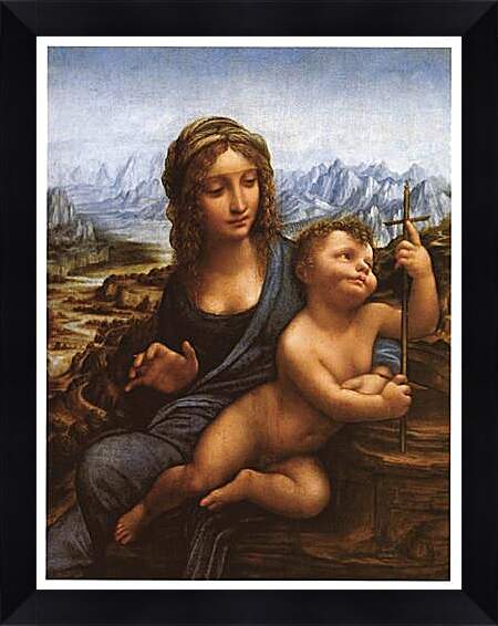 Картина в раме - Мадонна и ребенок. Леонардо да Винчи
