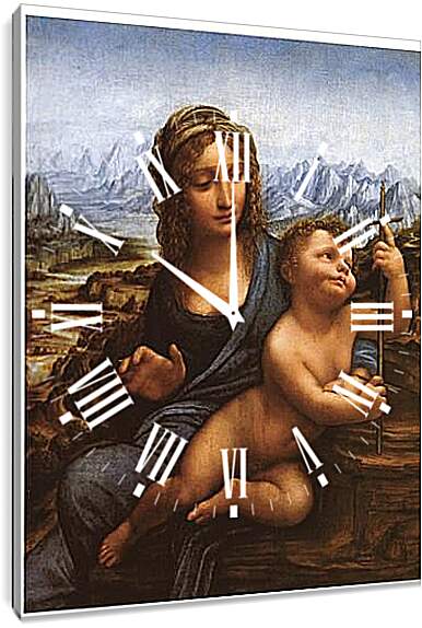 Часы картина - Мадонна и ребенок. Леонардо да Винчи