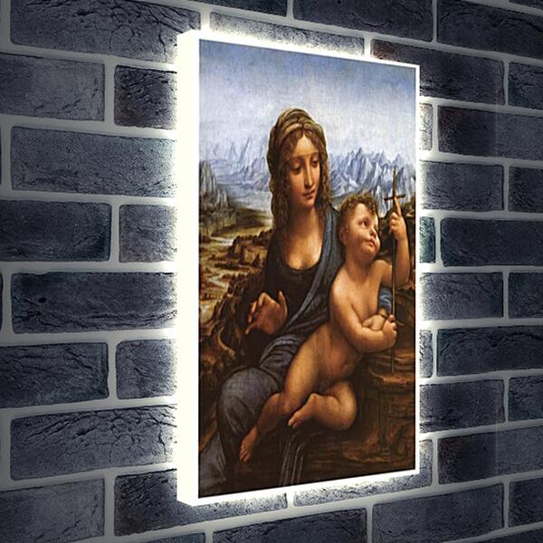 Лайтбокс световая панель - Мадонна и ребенок. Леонардо да Винчи