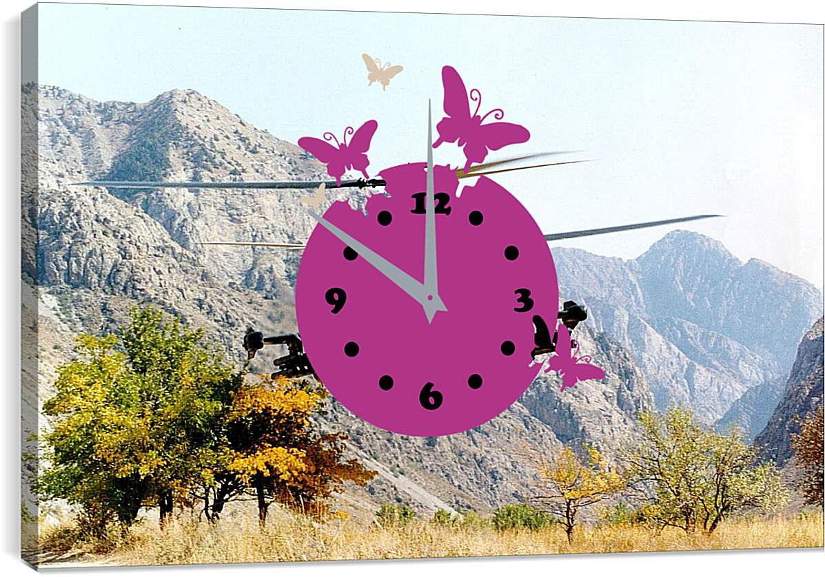 Часы картина - Вертолет
