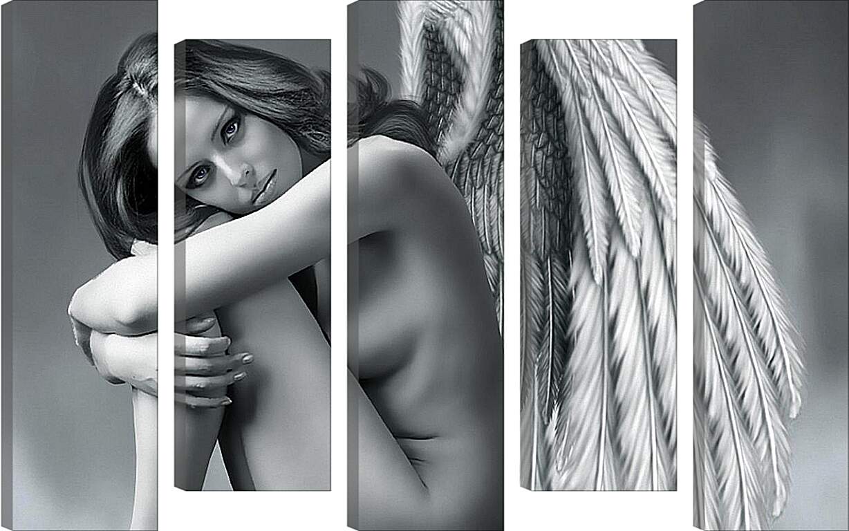 Модульная картина - Девушка с крыльями