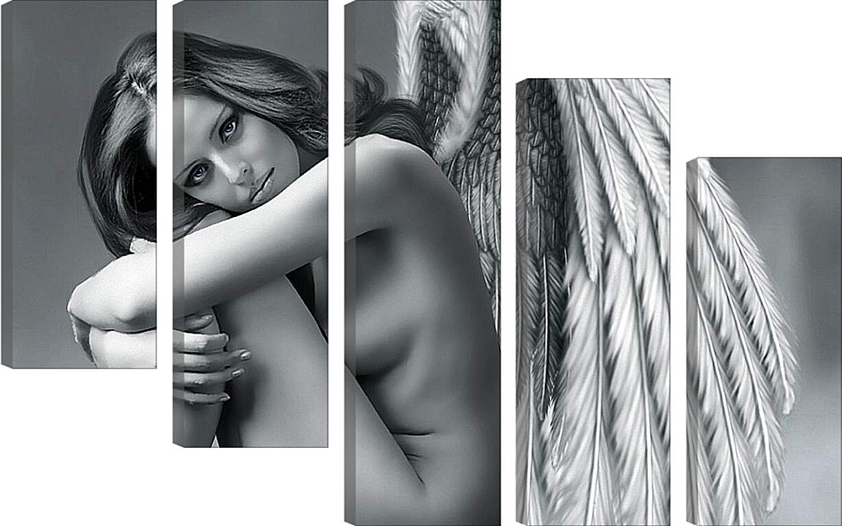 Модульная картина - Девушка с крыльями