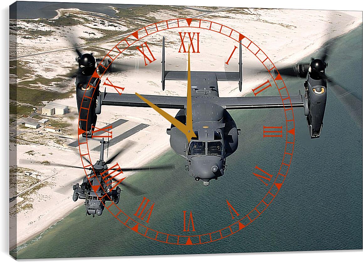 Часы картина - Вертолет