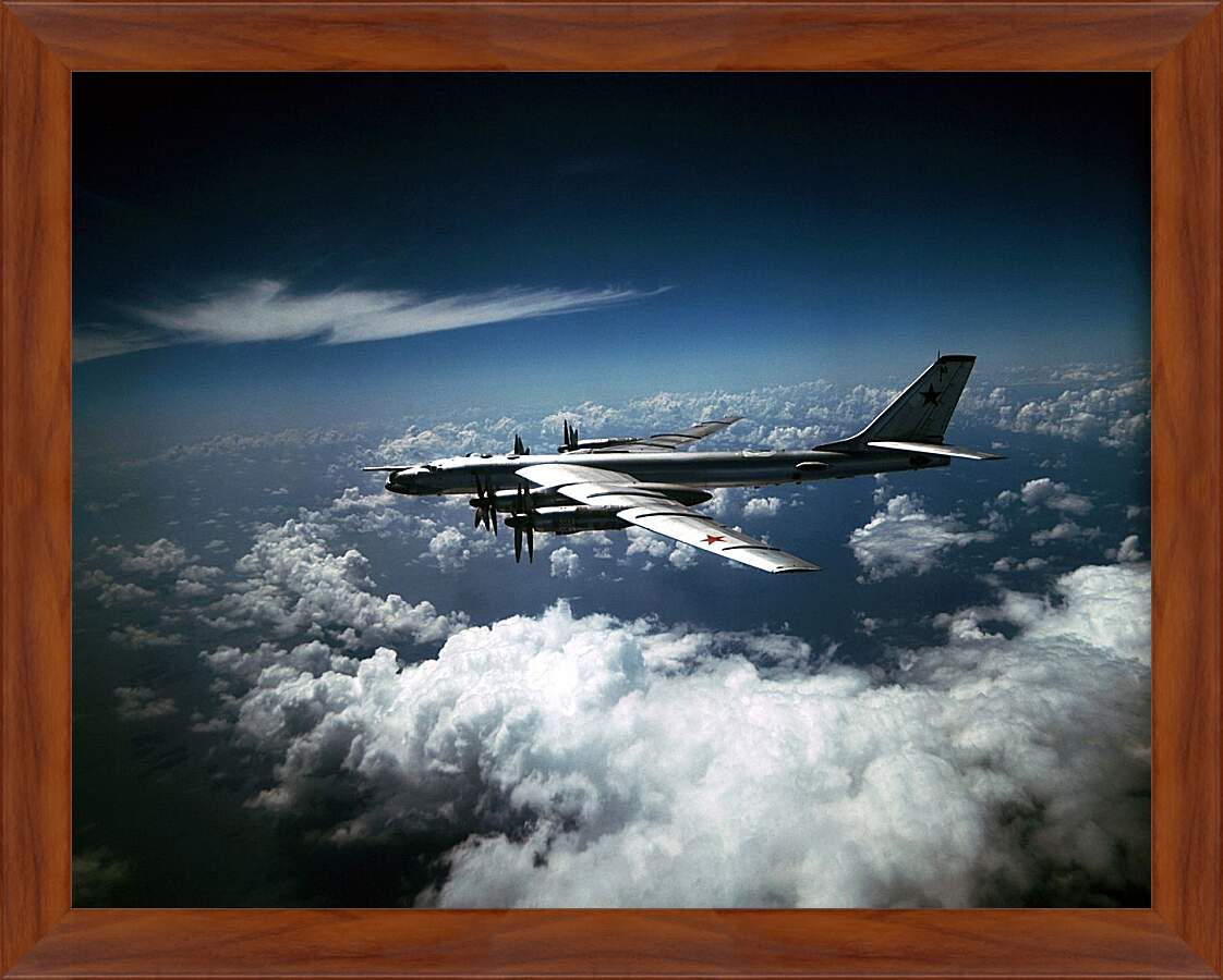 Картина в раме - Самолет в облаках