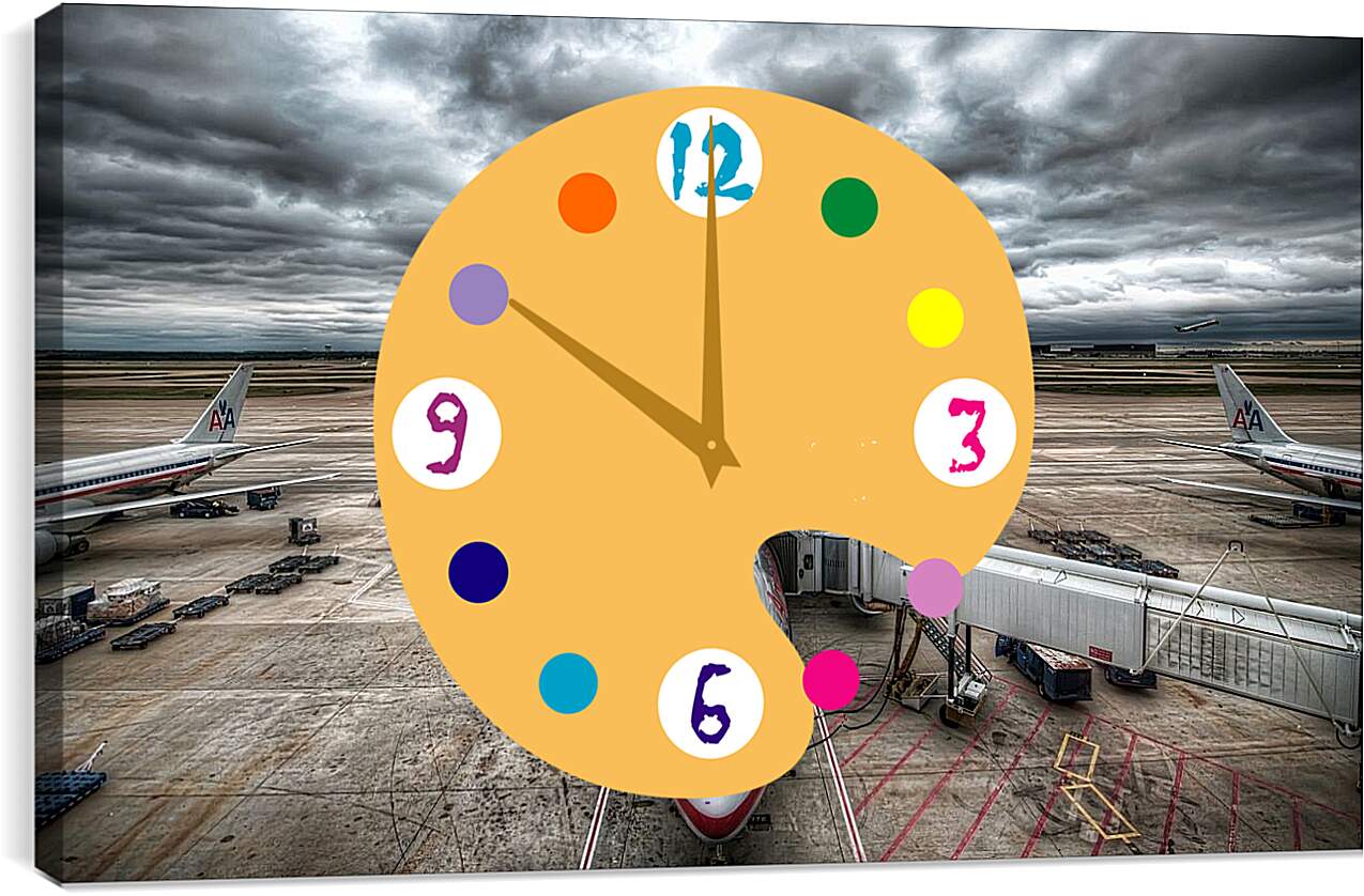 Часы картина - Самолеты