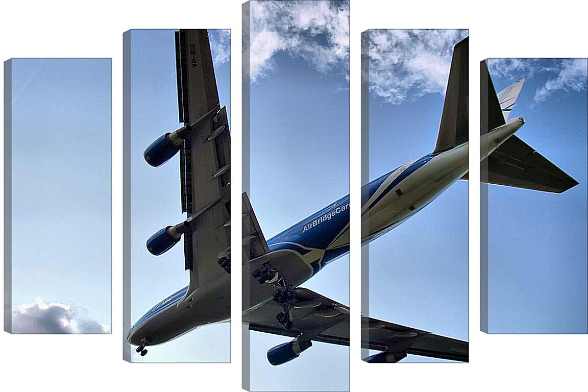 Модульная картина - Самолет в небе