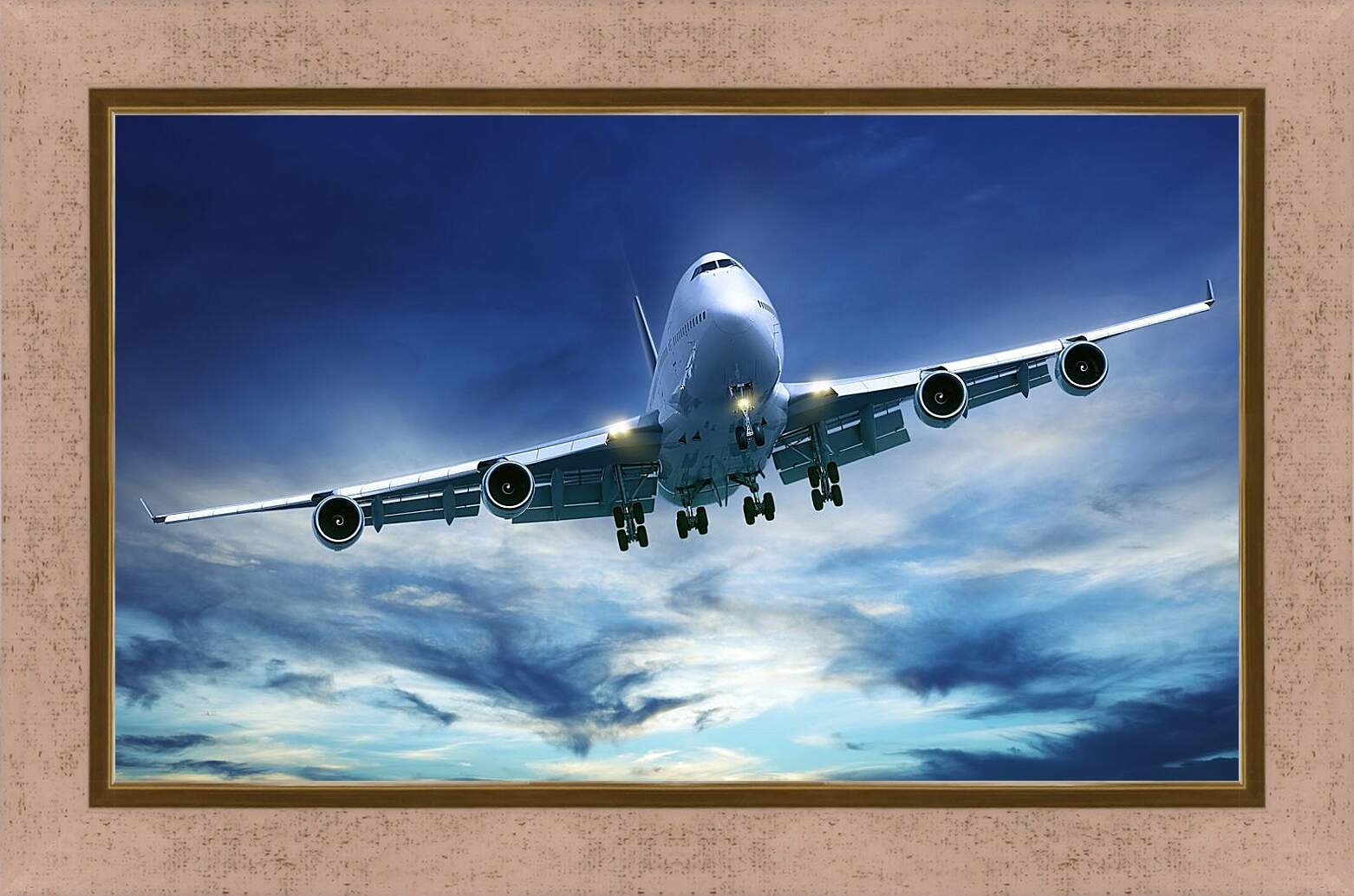 Картина в раме - Самолет в небе