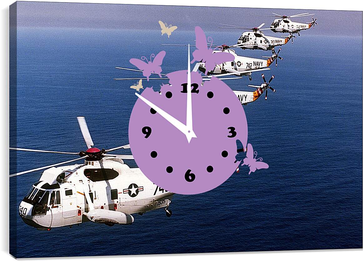Часы картина - Вертолеты