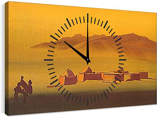 Часы картина - Каракиргизы. Рерих Николай