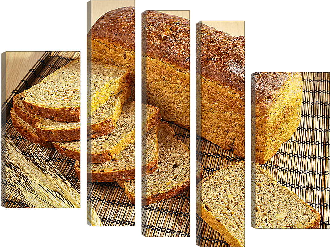 Модульная картина - Пшеница и хлеб