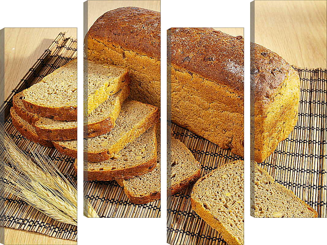 Модульная картина - Пшеница и хлеб