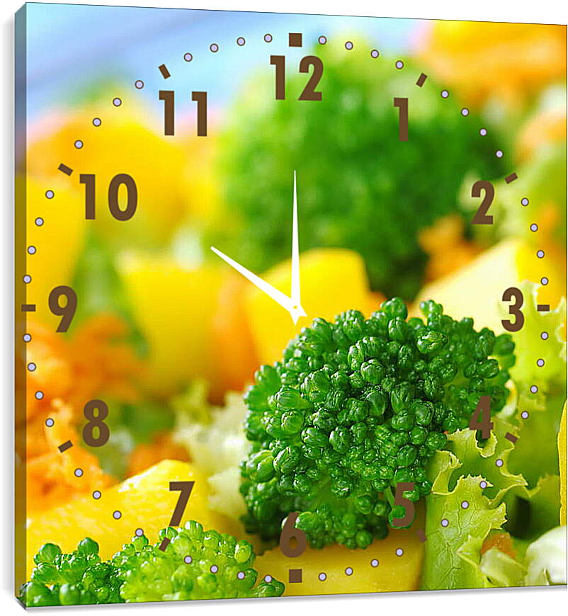 Часы картина - Зеленый броколли