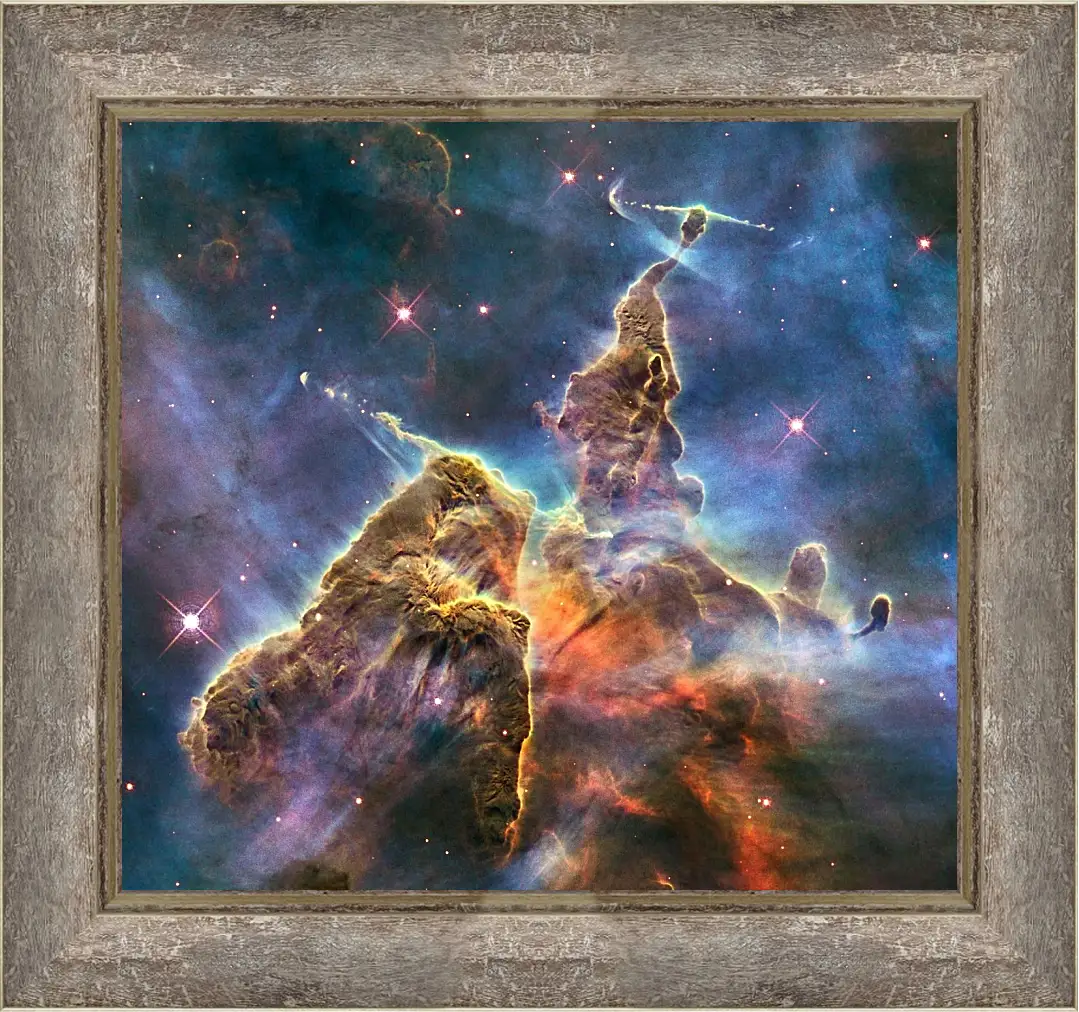 Картина в раме - Космос и звезды