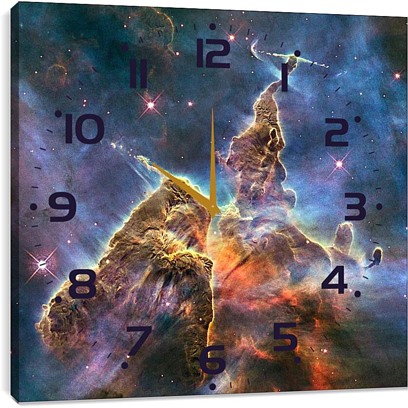 Часы картина - Космос и звезды