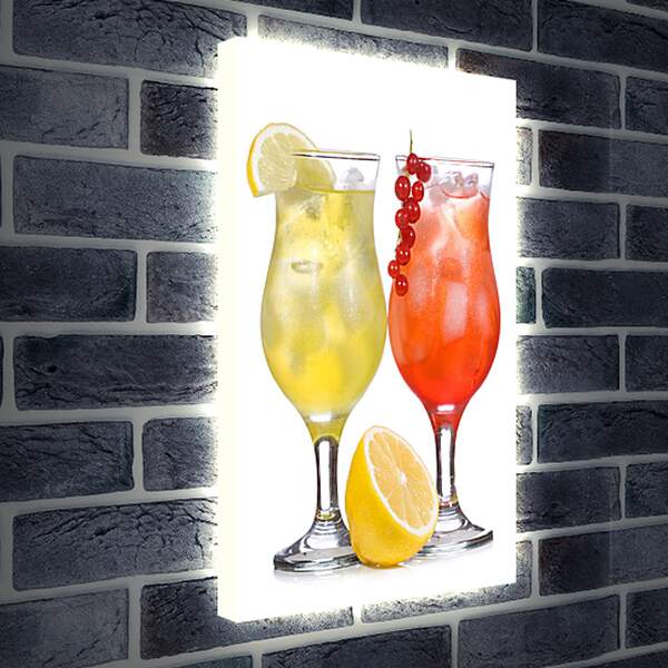 Лайтбокс световая панель - Коктейли и лимон