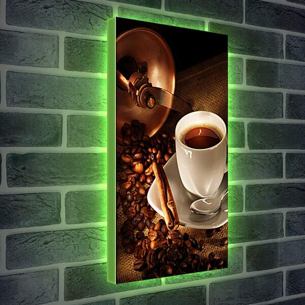 Лайтбокс световая панель - Кофе с корицей