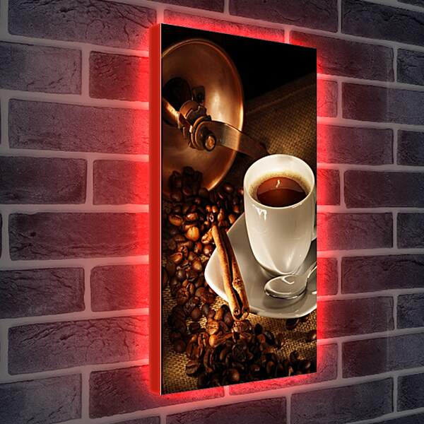 Лайтбокс световая панель - Кофе с корицей