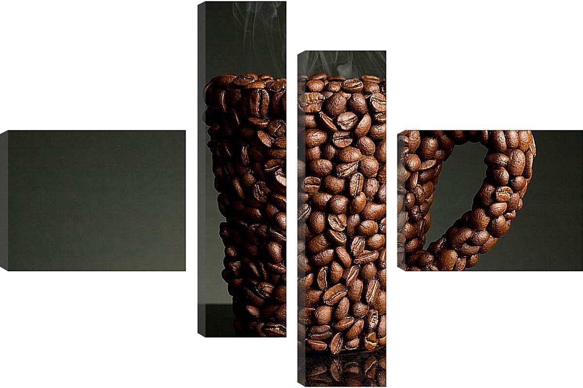 Модульная картина - Кружка из кофейных зёрен