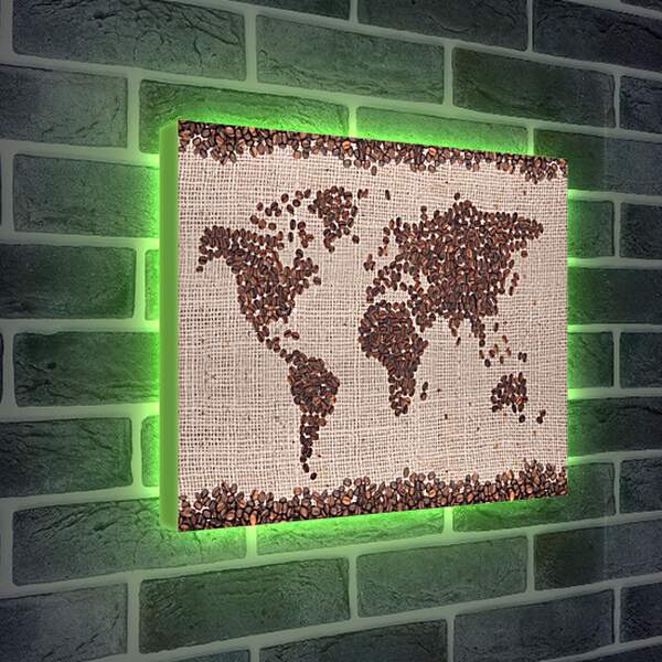 Лайтбокс световая панель - Кофейная карта