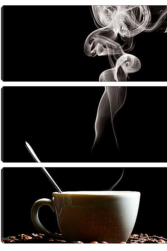 Модульная картина - Чашка горячего кофе