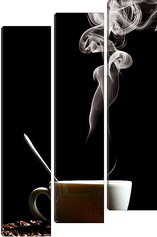 Модульная картина - Чашка горячего кофе
