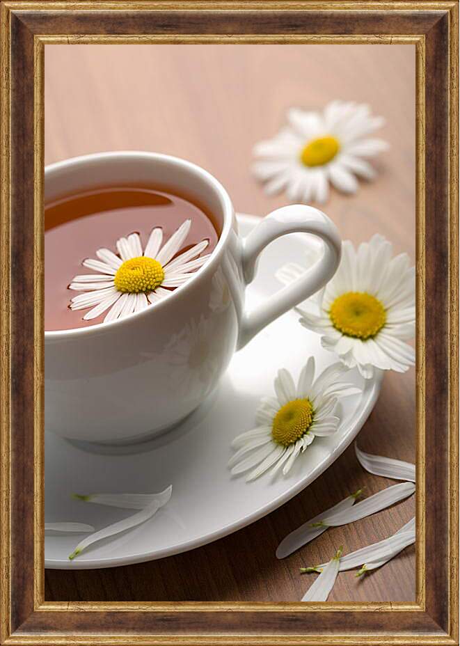 Картина в раме - Ромашковый чай
