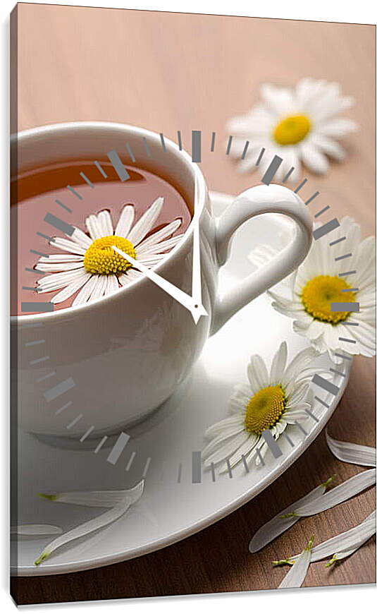 Часы картина - Ромашковый чай