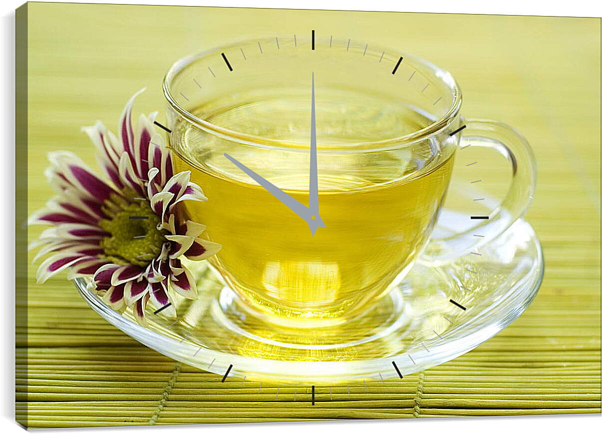 Часы картина - Цветочный чай