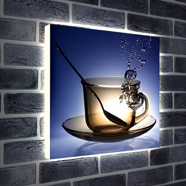 Лайтбокс световая панель - Вода в чашке