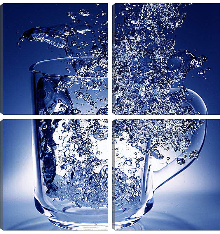 Модульная картина - Плеск воды в кружке