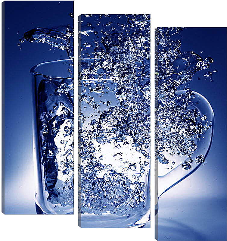Модульная картина - Плеск воды в кружке