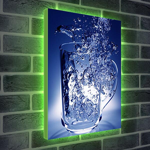 Лайтбокс световая панель - Плеск воды в кружке
