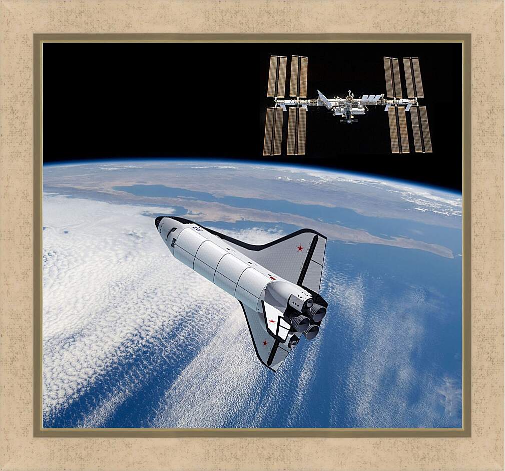 Картина в раме - Космический корабль Буран