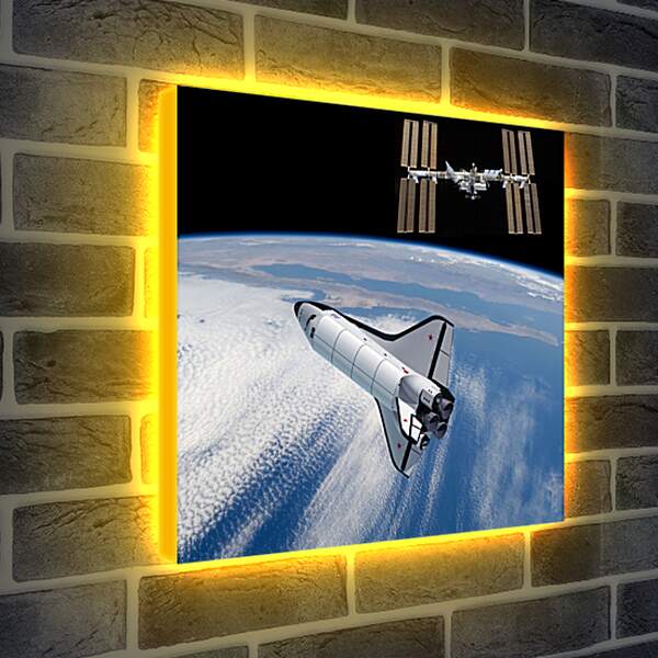 Лайтбокс световая панель - Космический корабль Буран
