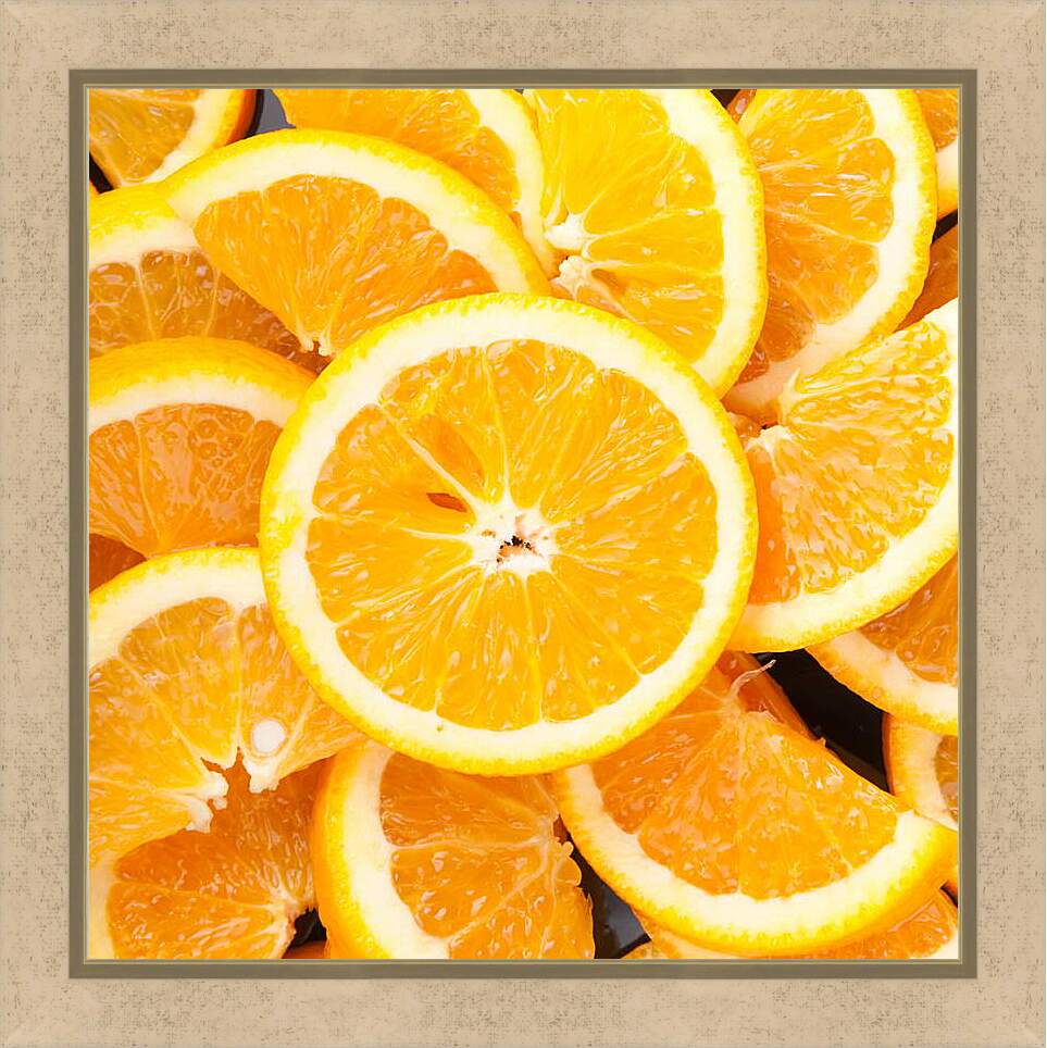 Картина в раме - Апельсиновые дольки