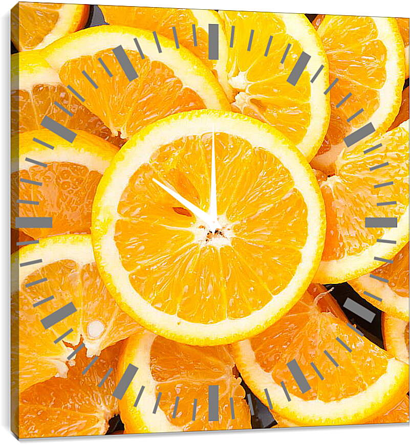 Часы картина - Апельсиновые дольки