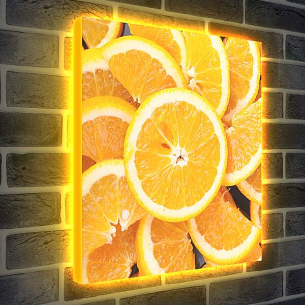 Лайтбокс световая панель - Апельсиновые дольки